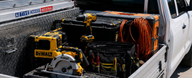 ute with tools